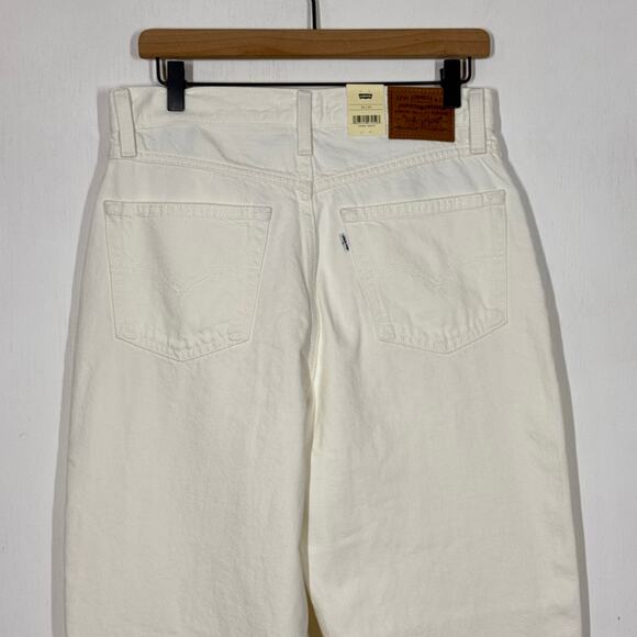 NEW Levi’s 80s Mom Jeans Size 30 White Denim High Rise Relaxed Tapered Leg - Picture 6 of 12